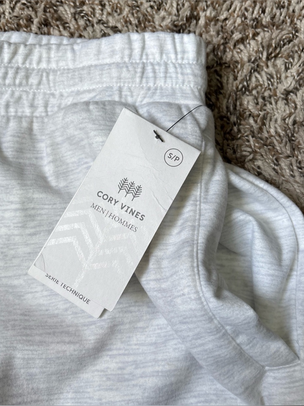 Cory Vines Men's Off White Tech Series 4-Way Stretch Jogger Pants, Small NWT